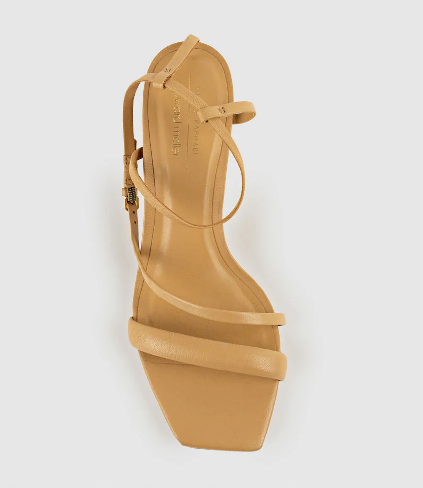SELENA80 Strappy Sandal in Beige - Image 4