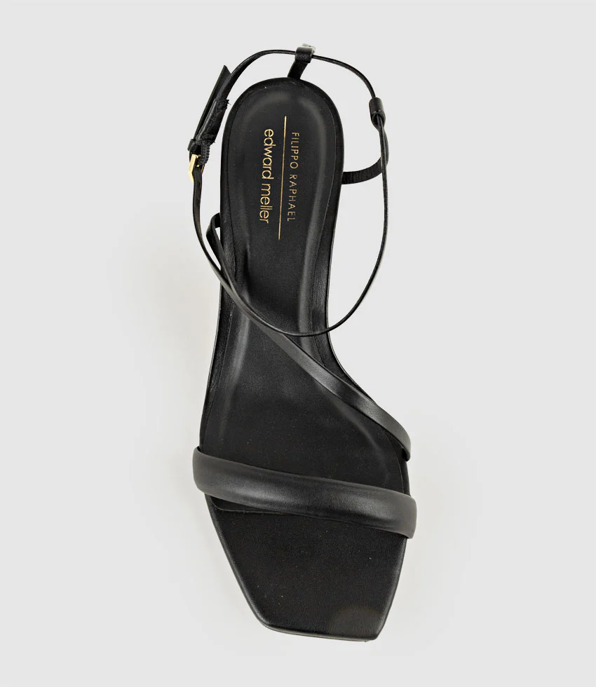SELENA80 Strappy Sandal in Black - Image 4