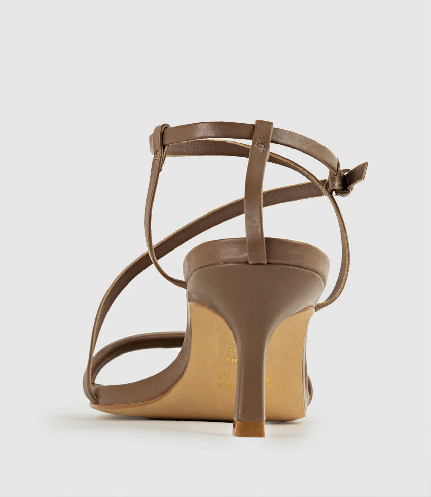 SELENA80 Strappy Sandal in Mocha - Image 4
