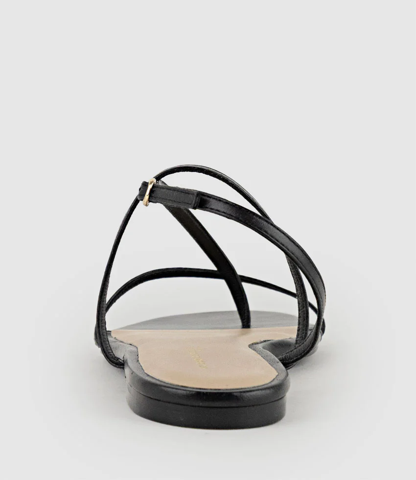 SETALLE Fine Strappy Sandal in Black - Image 3