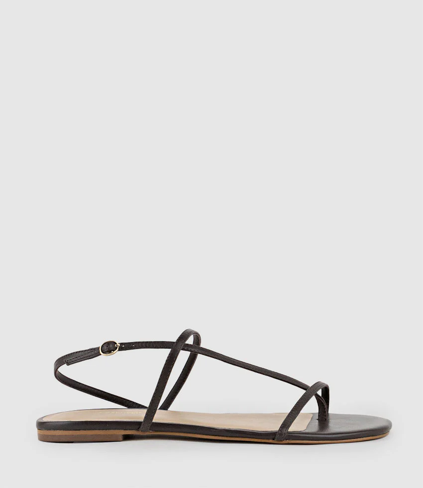 SETALLE Fine Strappy Sandal in Brown