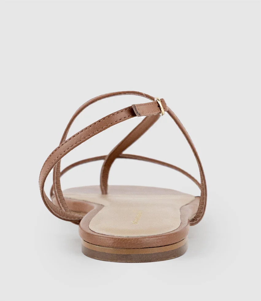 SETALLE Fine Strappy Sandal in Tan - Image 3