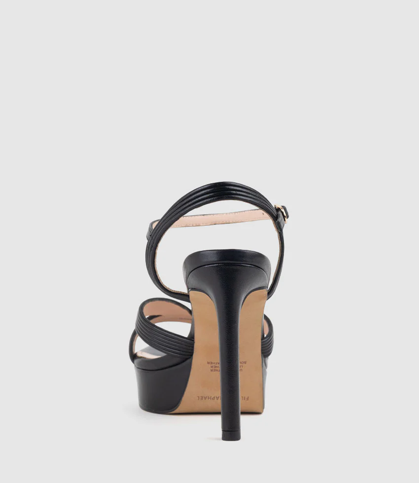 SIERRA110 Tubed V Front Platform Sandal in Black - Image 4