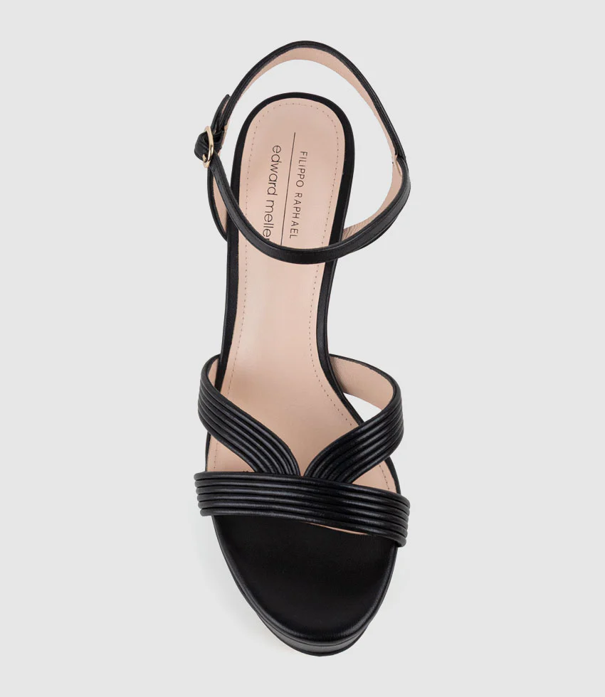 SIERRA110 Tubed V Front Platform Sandal in Black - Image 5