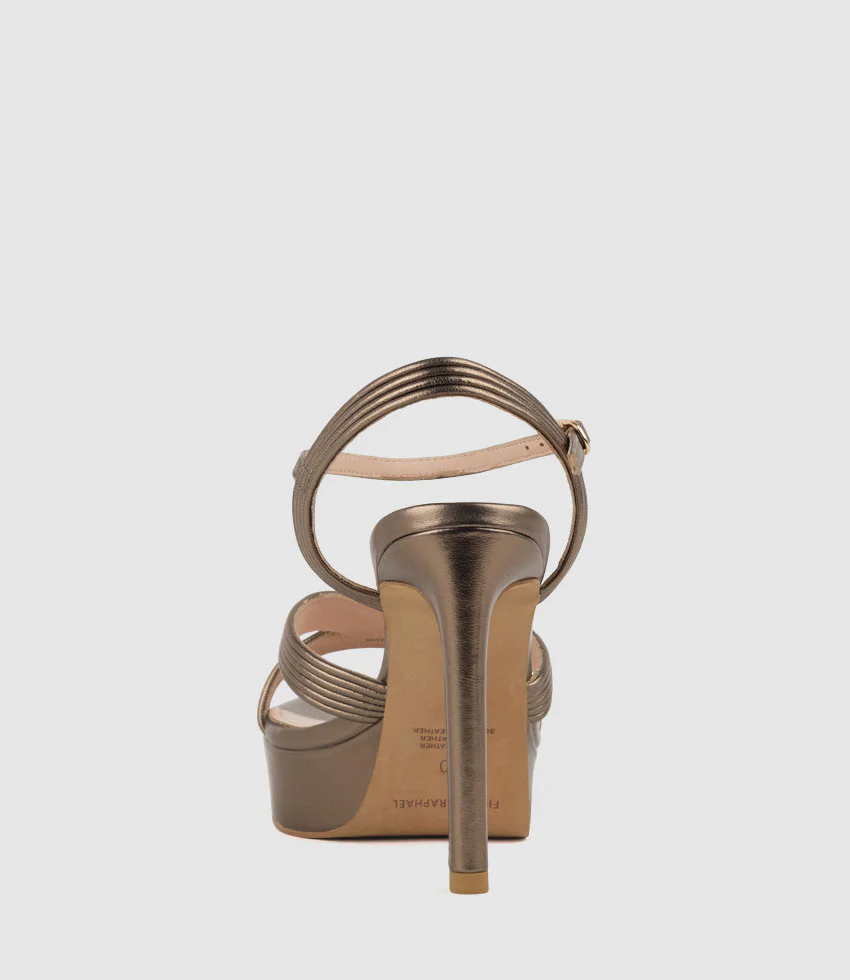 SIERRA110 Tubed V Front Platform Sandal in Bronze - Image 3