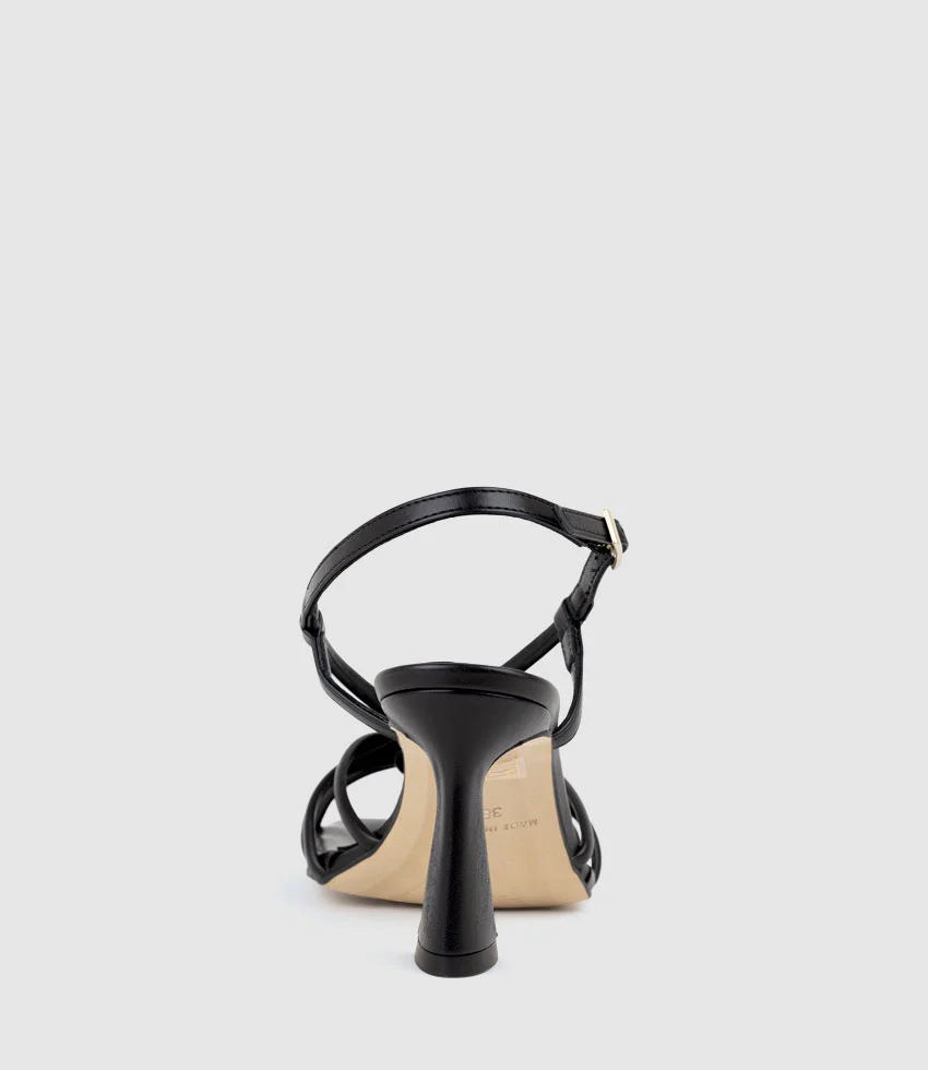 SIMMER90 Strappy Slingback Sandal in Black - Image 3