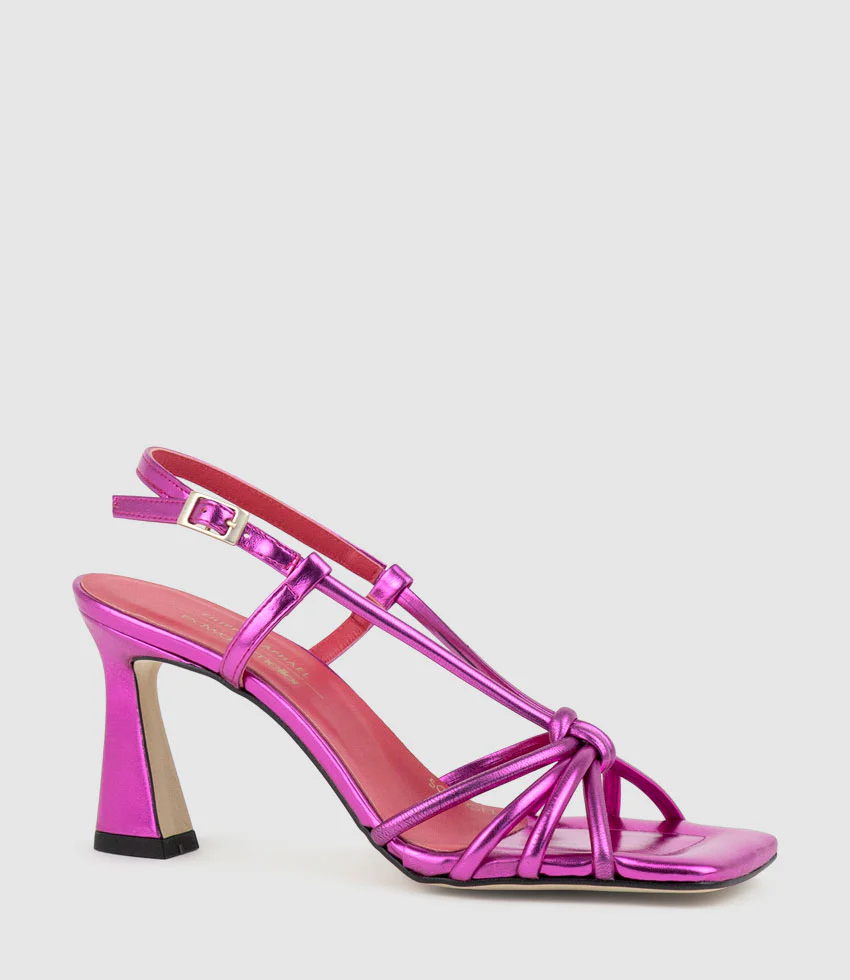 SIMMER90 Strappy Slingback Sandal in Fuchsia - Image 3