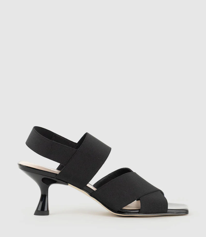 SKYRA60 Elastic Sandal in Black
