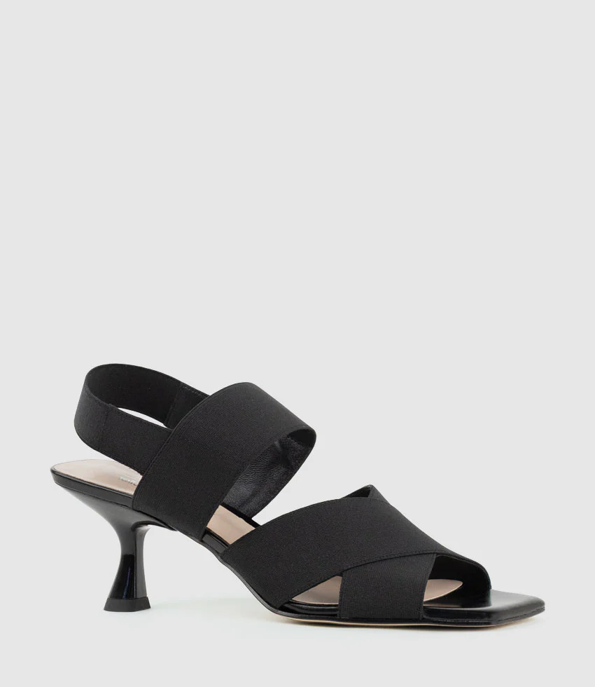 SKYRA60 Elastic Sandal in Black - Image 2