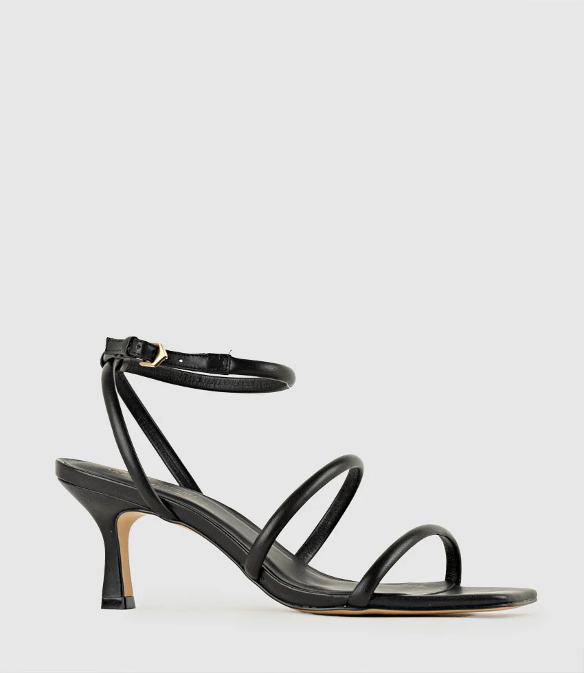 SOLARA65 Strappy Sandal in Black - Image 3