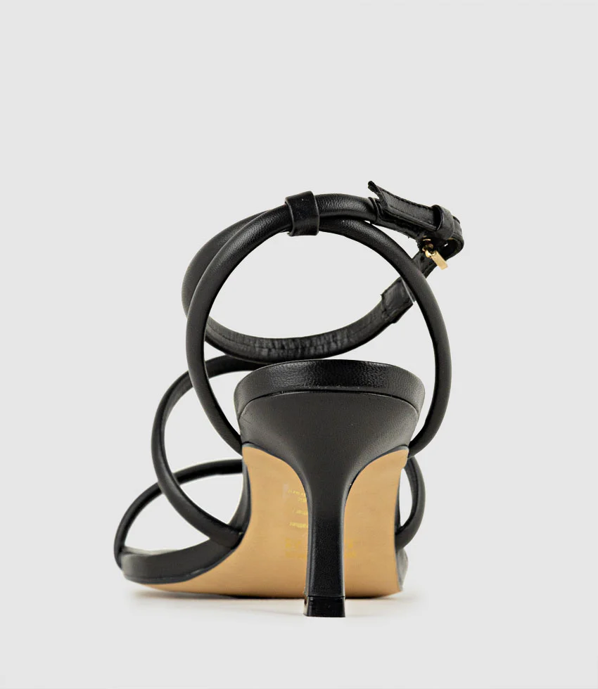SOLARA65 Strappy Sandal in Black - Image 4