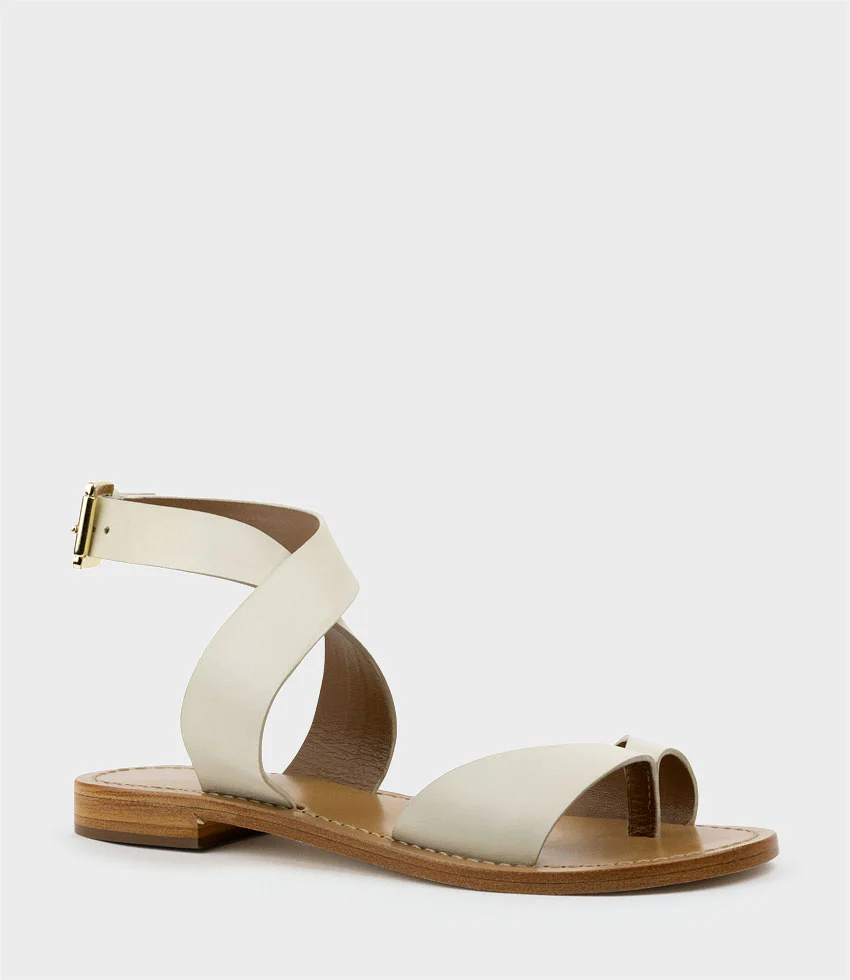 SOLINDA Ankle Wrap Sandal in White - Image 2