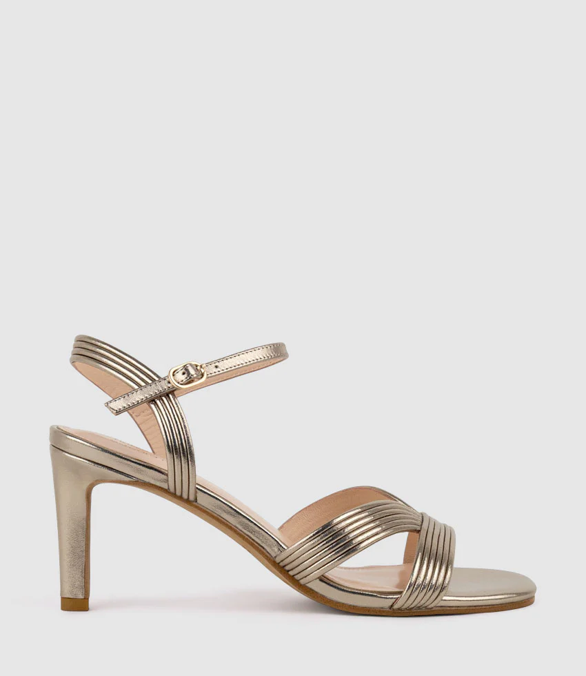 SULIN75 Tubed V Front Sandal in Rosegold