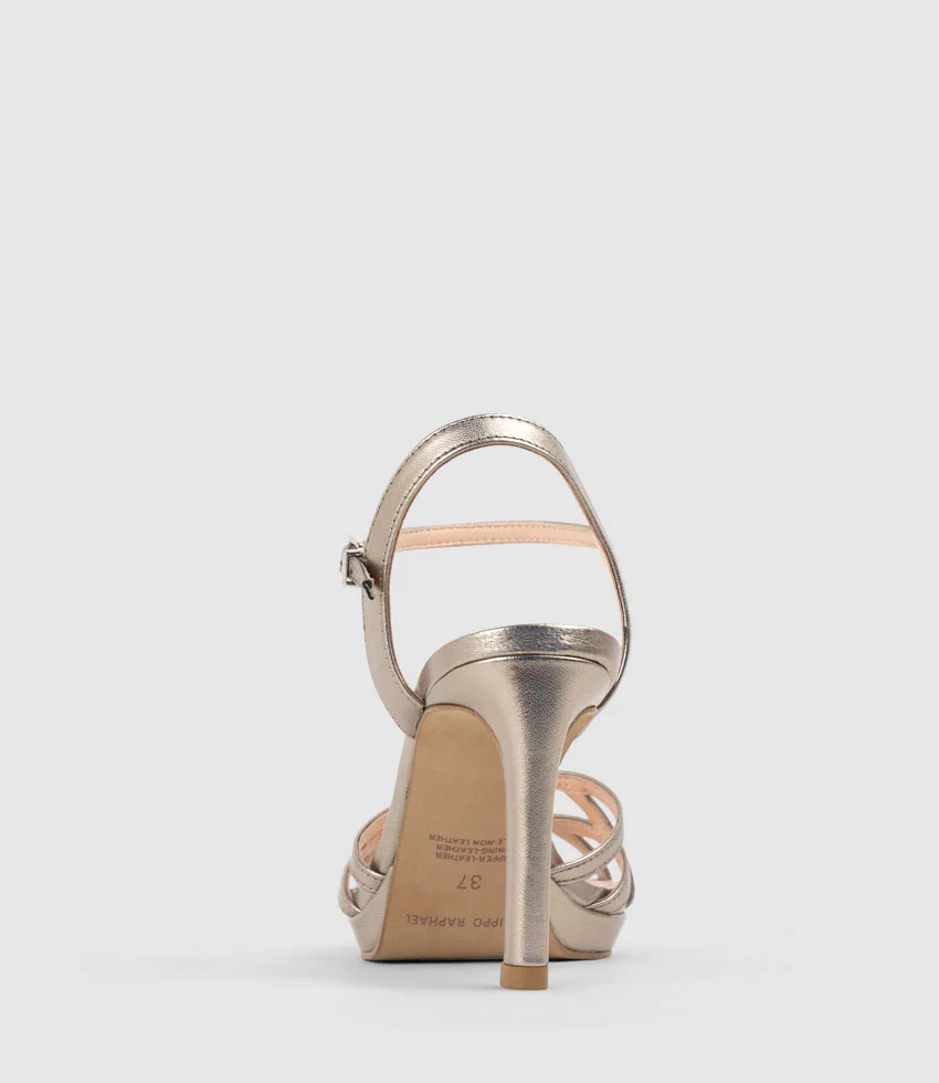 SWIFT90 Lattice Front Platform Sandal in Pewter - Image 4