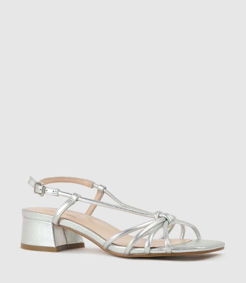 SYAN35 Tubed Knot Sandal in Silver - Image 2