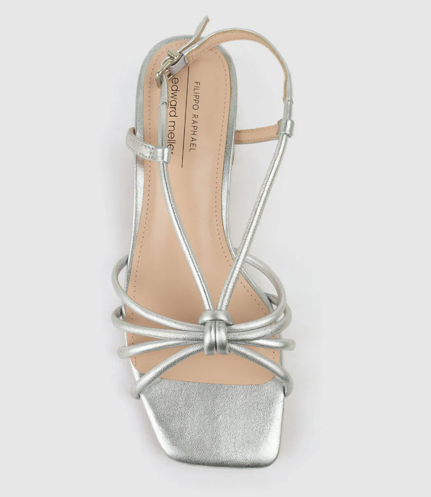 SYAN35 Tubed Knot Sandal in Silver - Image 4