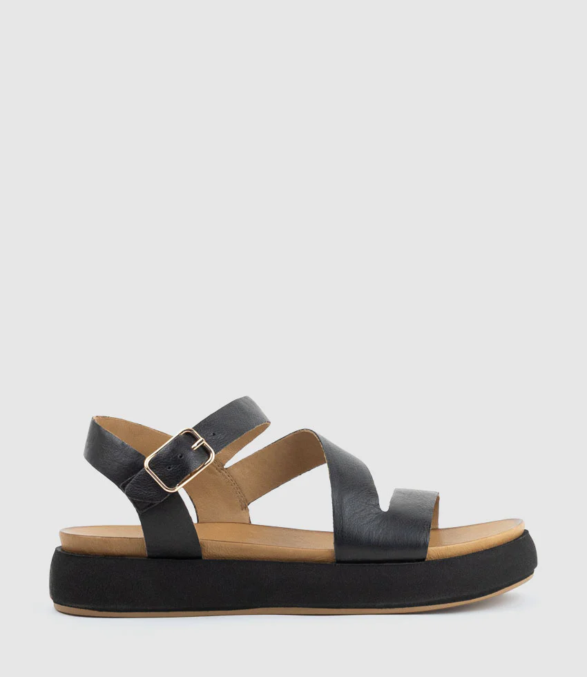 SYLAR Strappy Sandal on Unit in Black