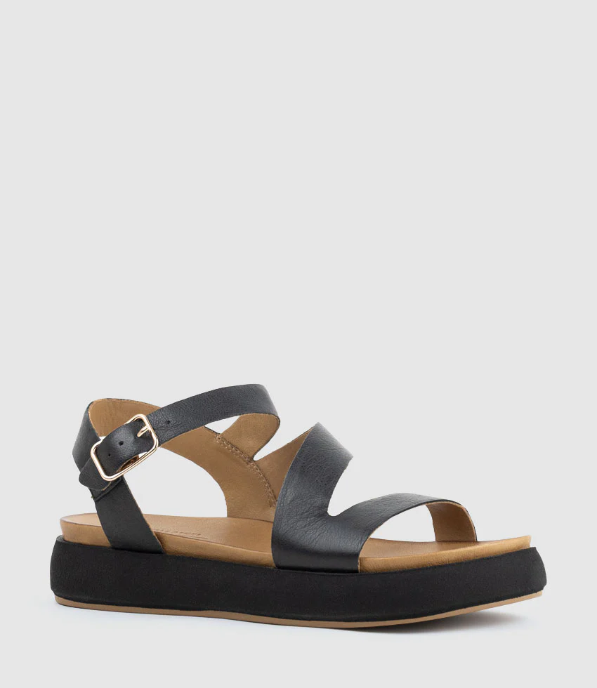 SYLAR Strappy Sandal on Unit in Black - Image 2