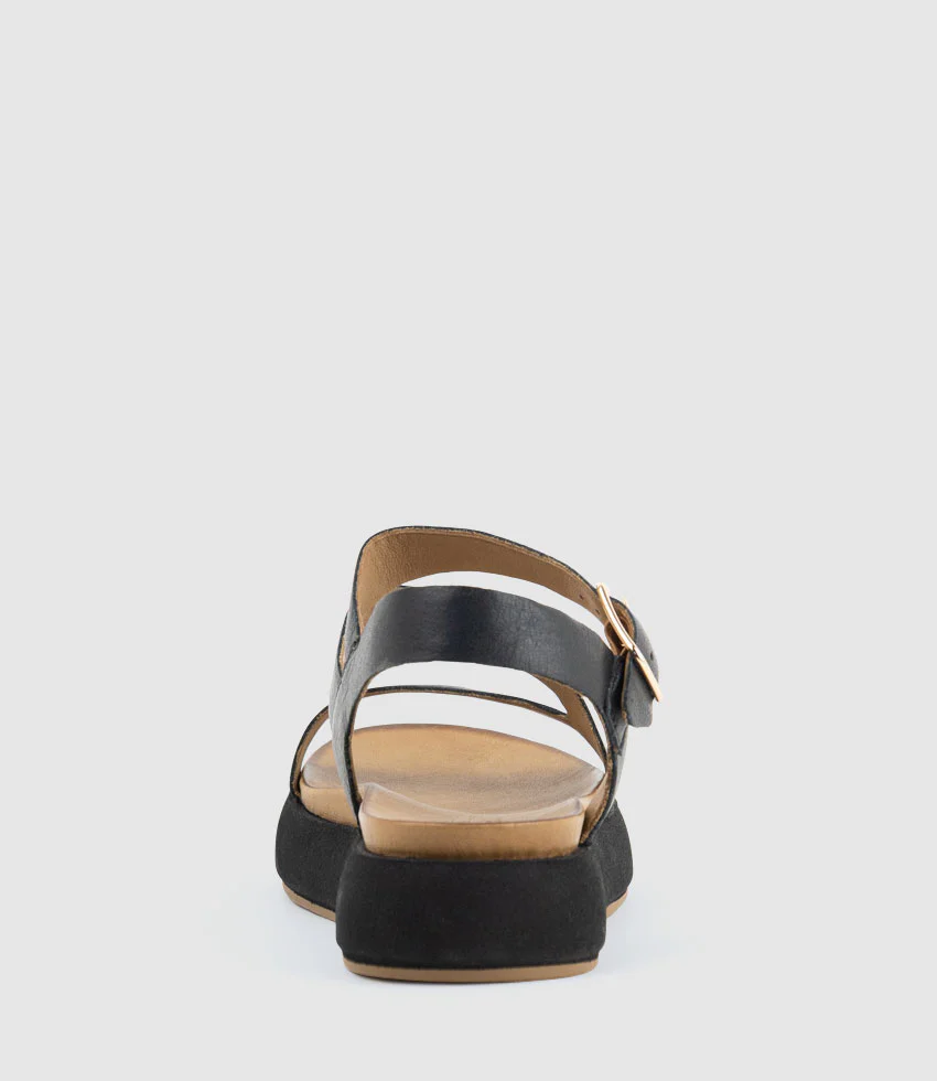 SYLAR Strappy Sandal on Unit in Black - Image 3
