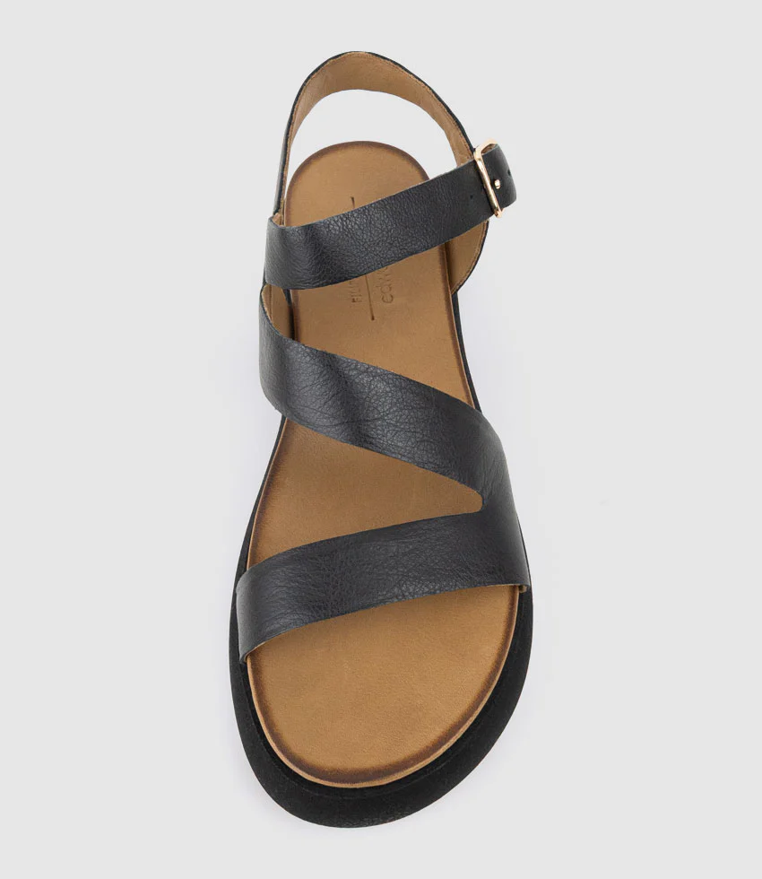 SYLAR Strappy Sandal on Unit in Black - Image 4