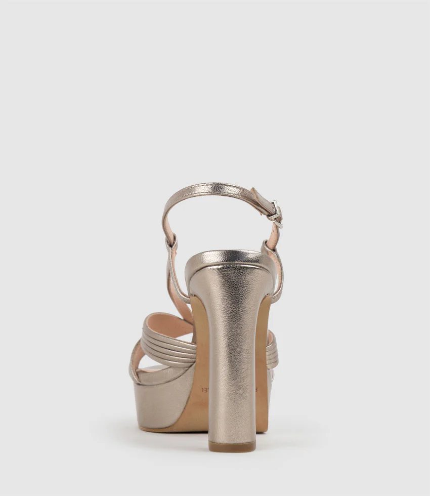 SYRO110 V Strap Platform Sandal in Pewter - Image 3