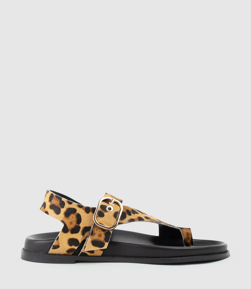 TALE Asymmetrical Thong on Unit in Leopard Pony Hair