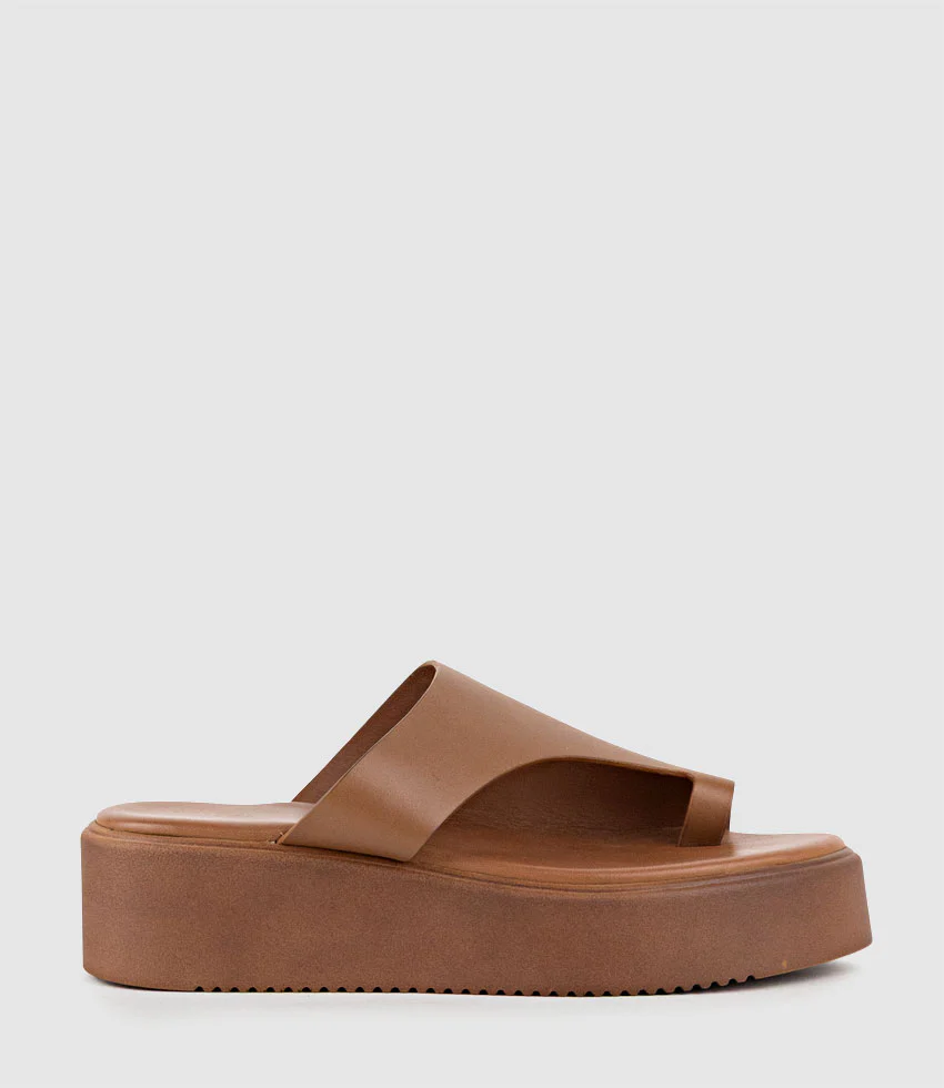 TEMIR Thong Slide on Unit in Tan