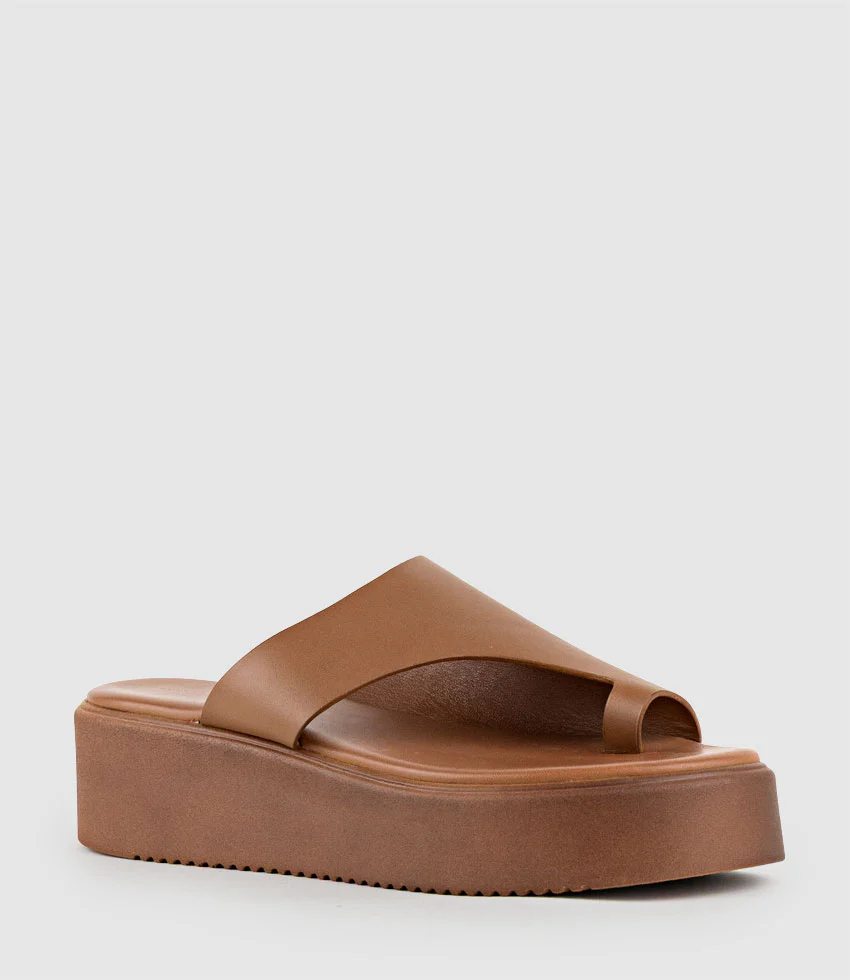 TEMIR Thong Slide on Unit in Tan - Image 2