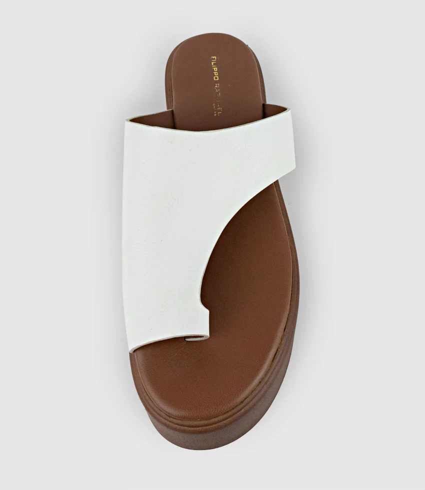 TEMIR Thong Slide on Unit in White - Image 5