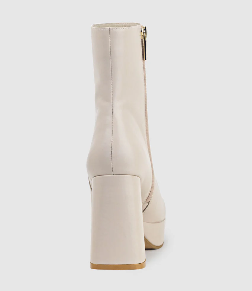 URIEL95 Platform Boot in Nude Baby Calf - Image 3