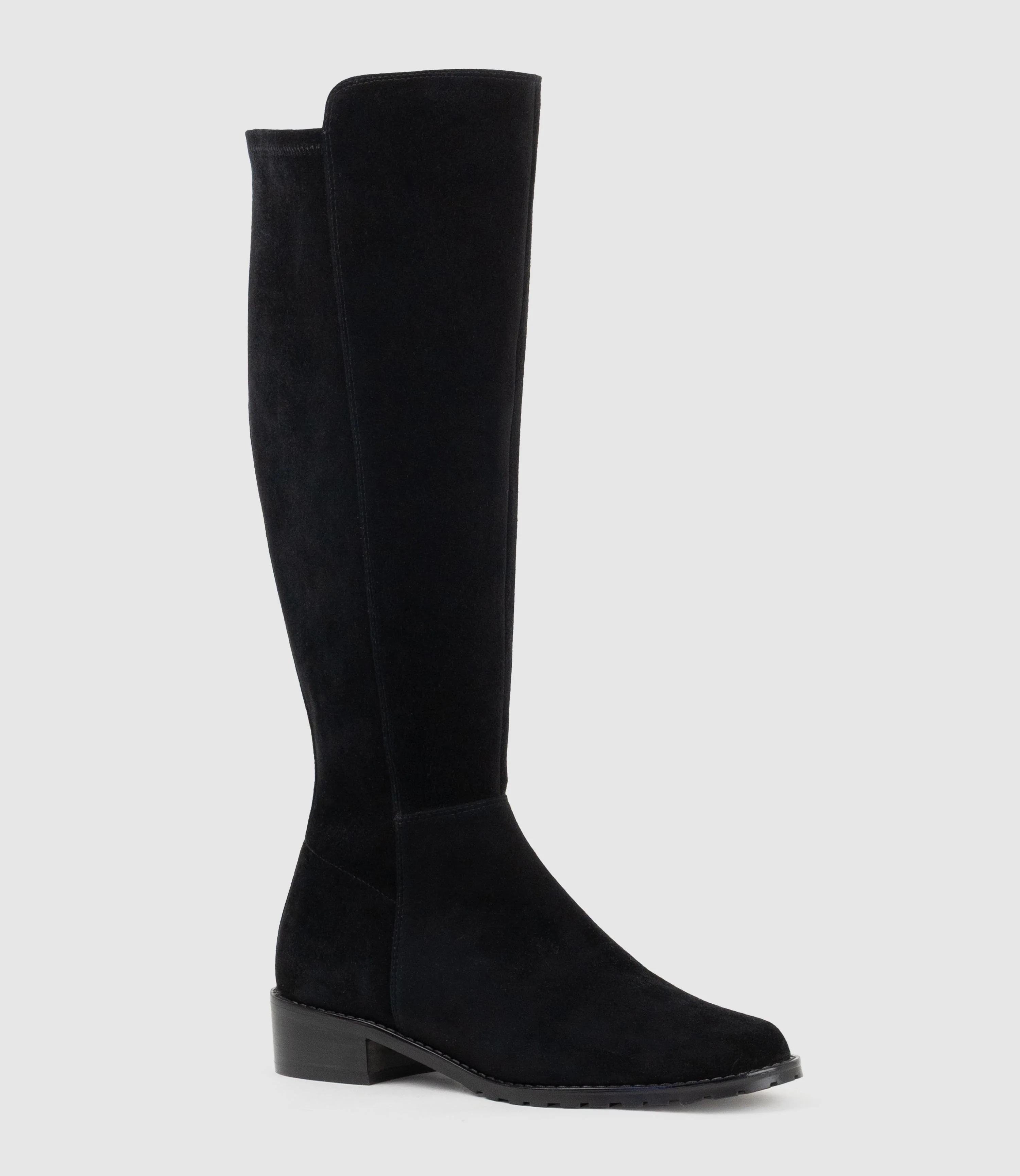 VACANO30 Wide Fit Knee High Boot in Black Suede - Image 3