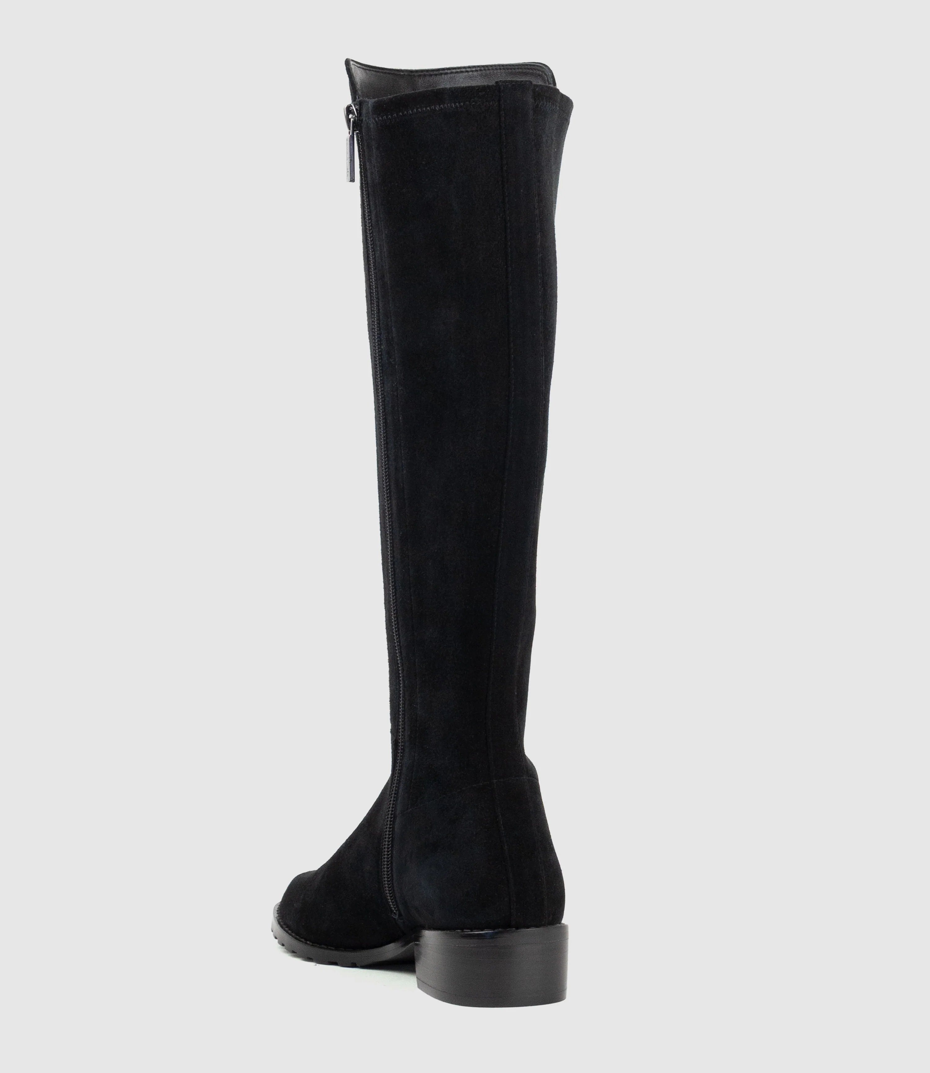 VACANO30 Wide Fit Knee High Boot in Black Suede - Image 4
