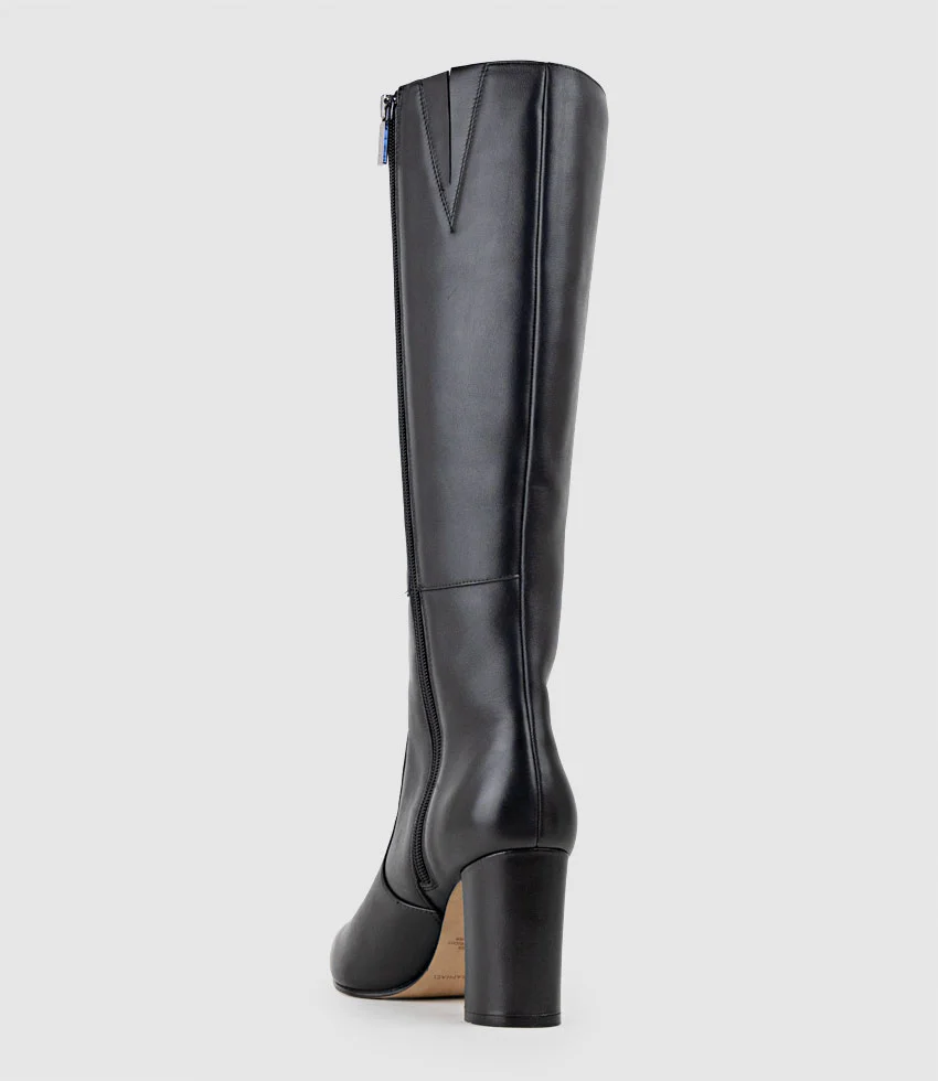 VAIN85 Knee High Boot in Black - Image 3