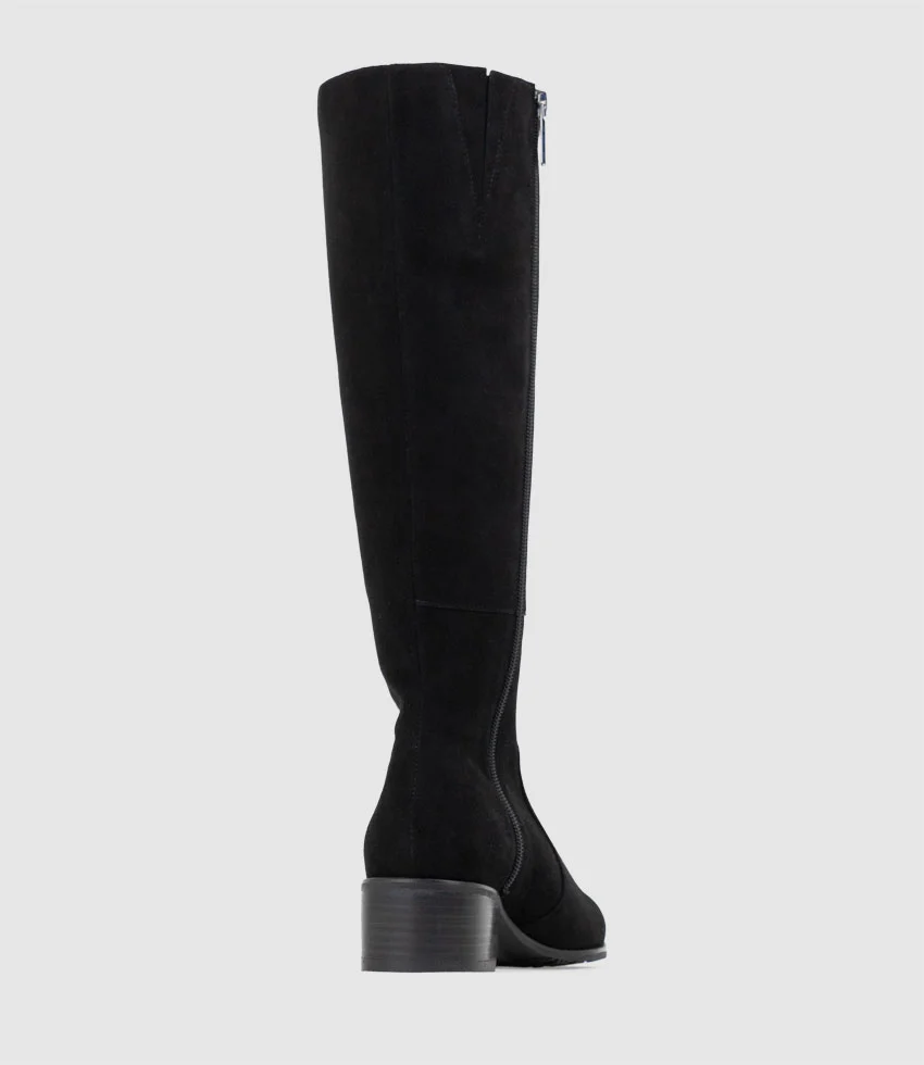 VAMIR40 Knee High Boot in Black Suede - Image 4