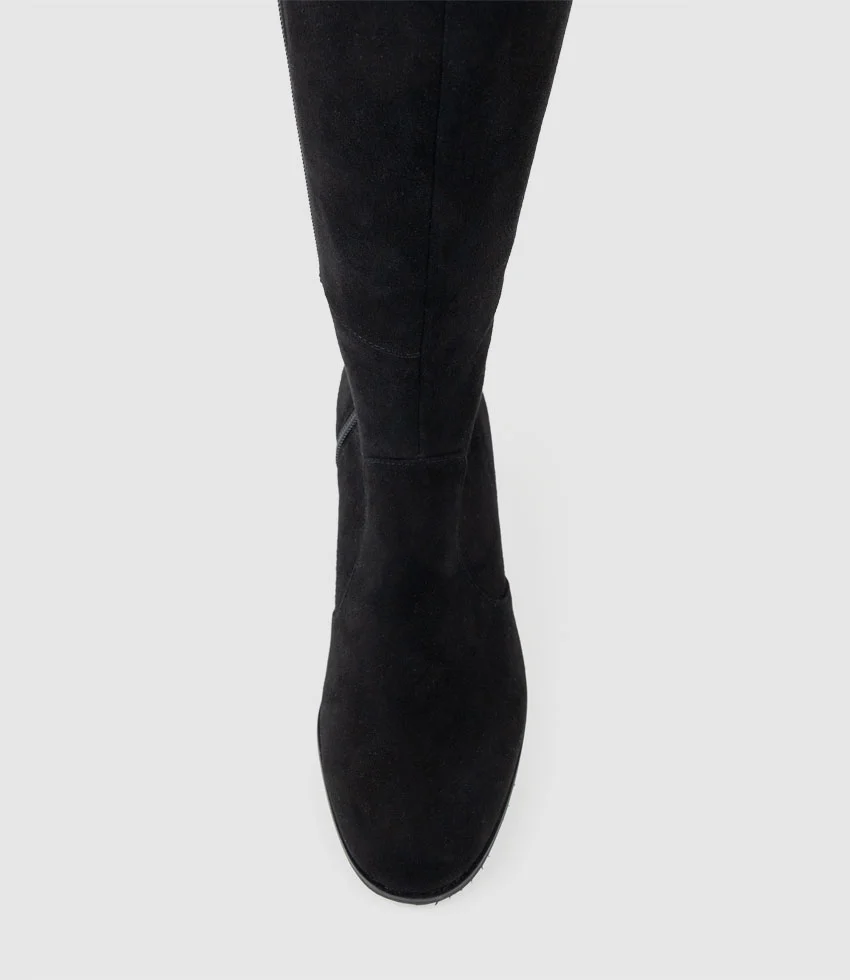 VAMIR40 Knee High Boot in Black Suede - Image 5