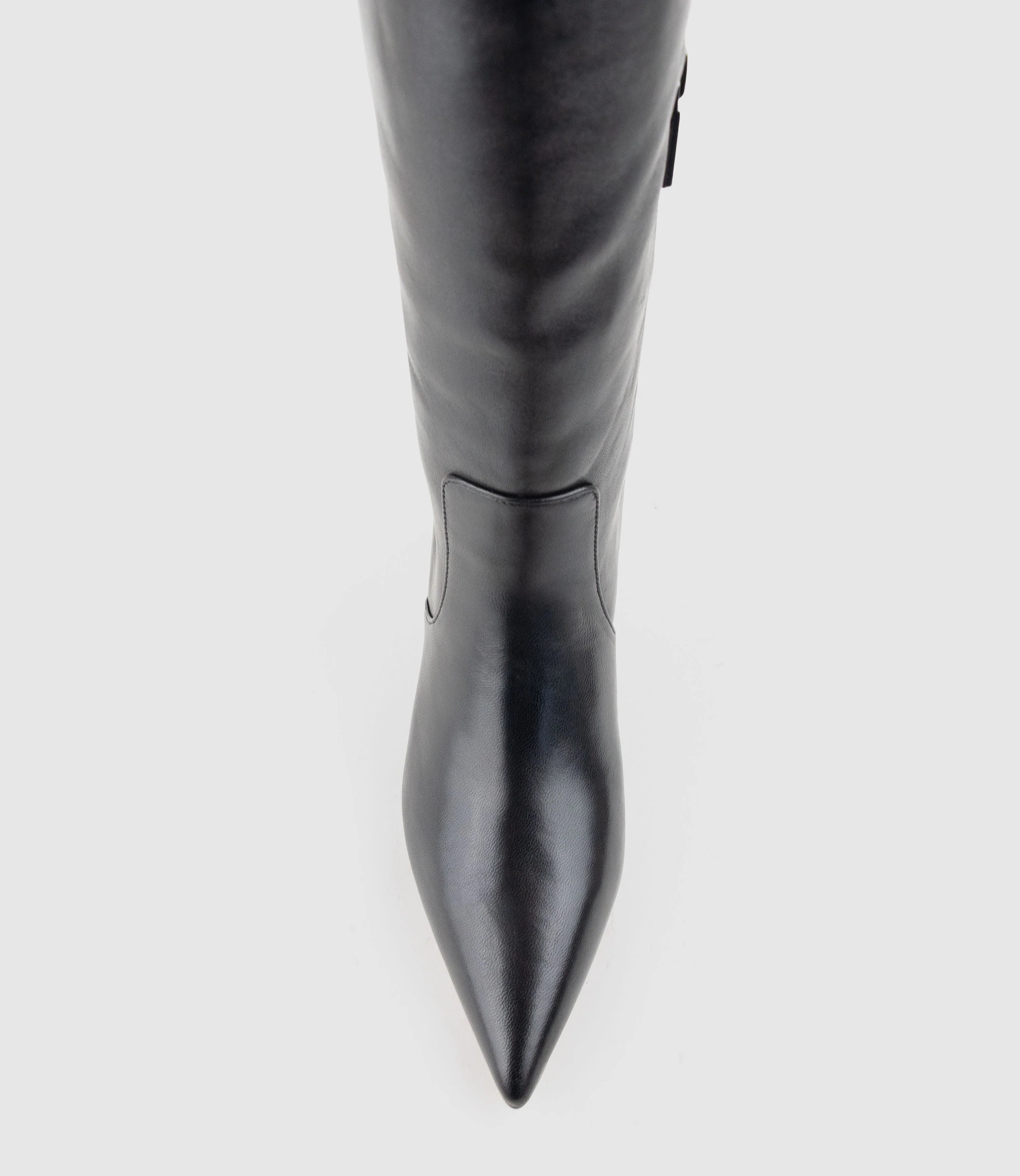 VELMA60 Pointed Knee High Boot in Black - Image 5