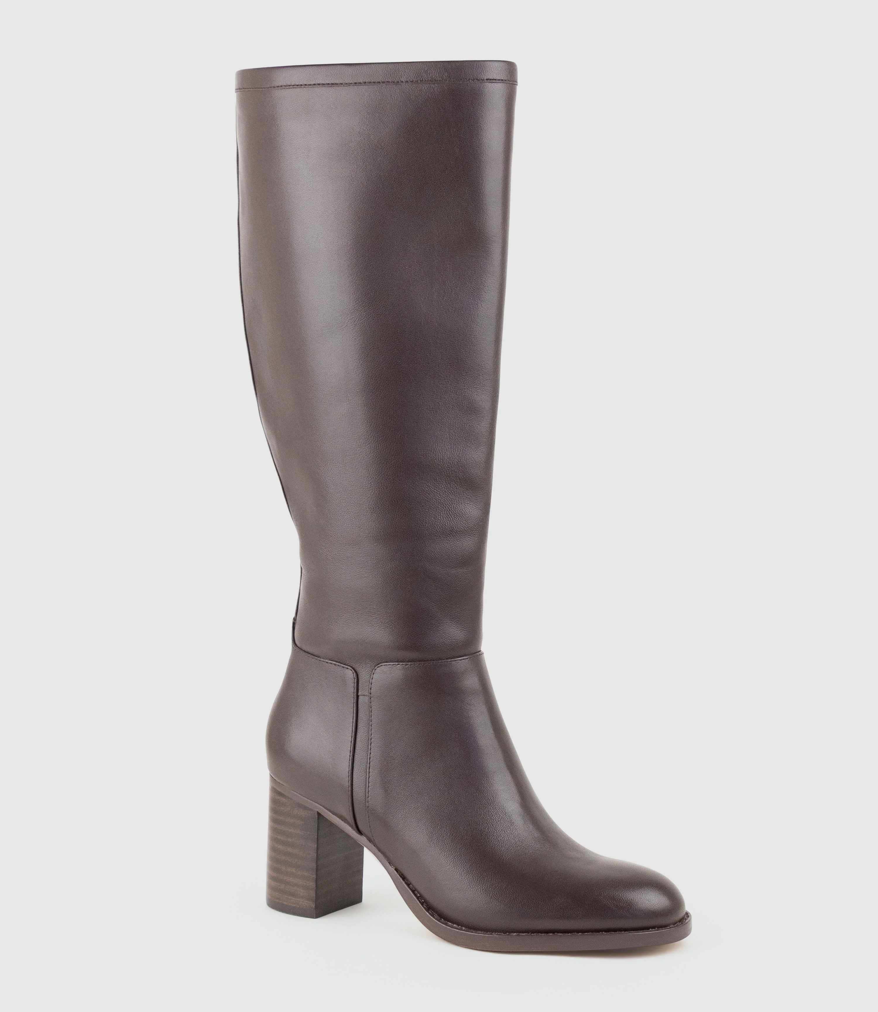 VERONICA70 Wide Fit Knee High Boot in Chocolate - Image 3