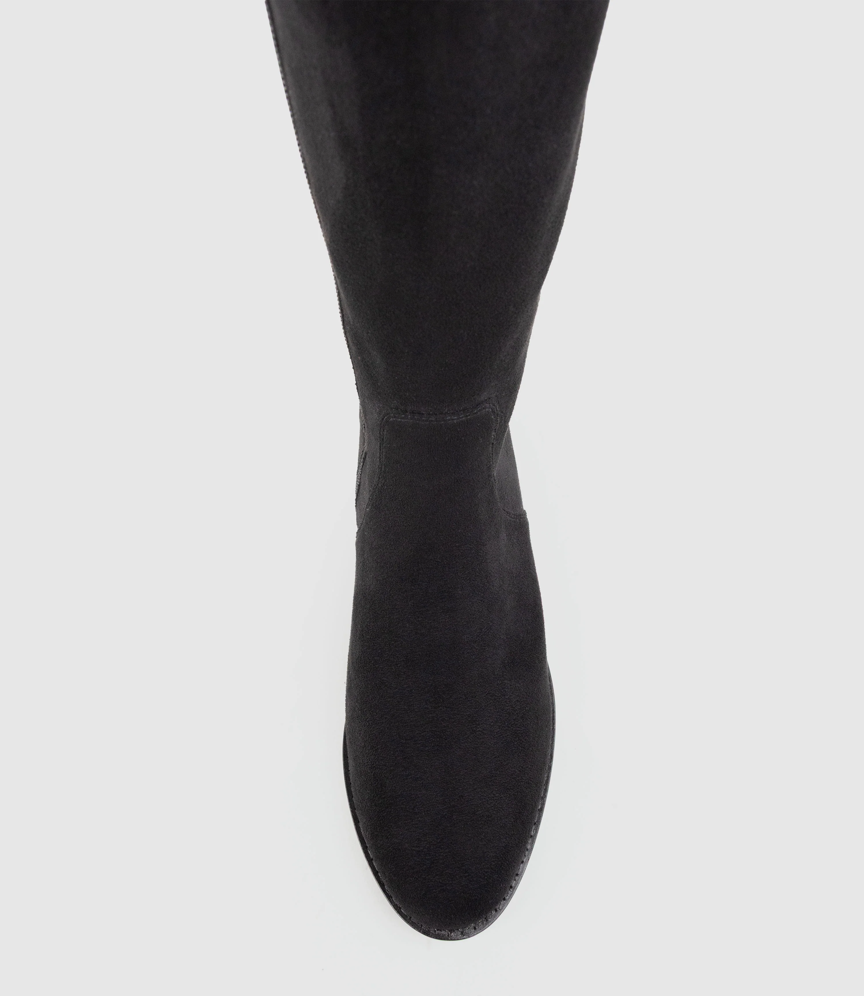 VIM30 Knee High Stretch Boot in Black Suede - Image 5