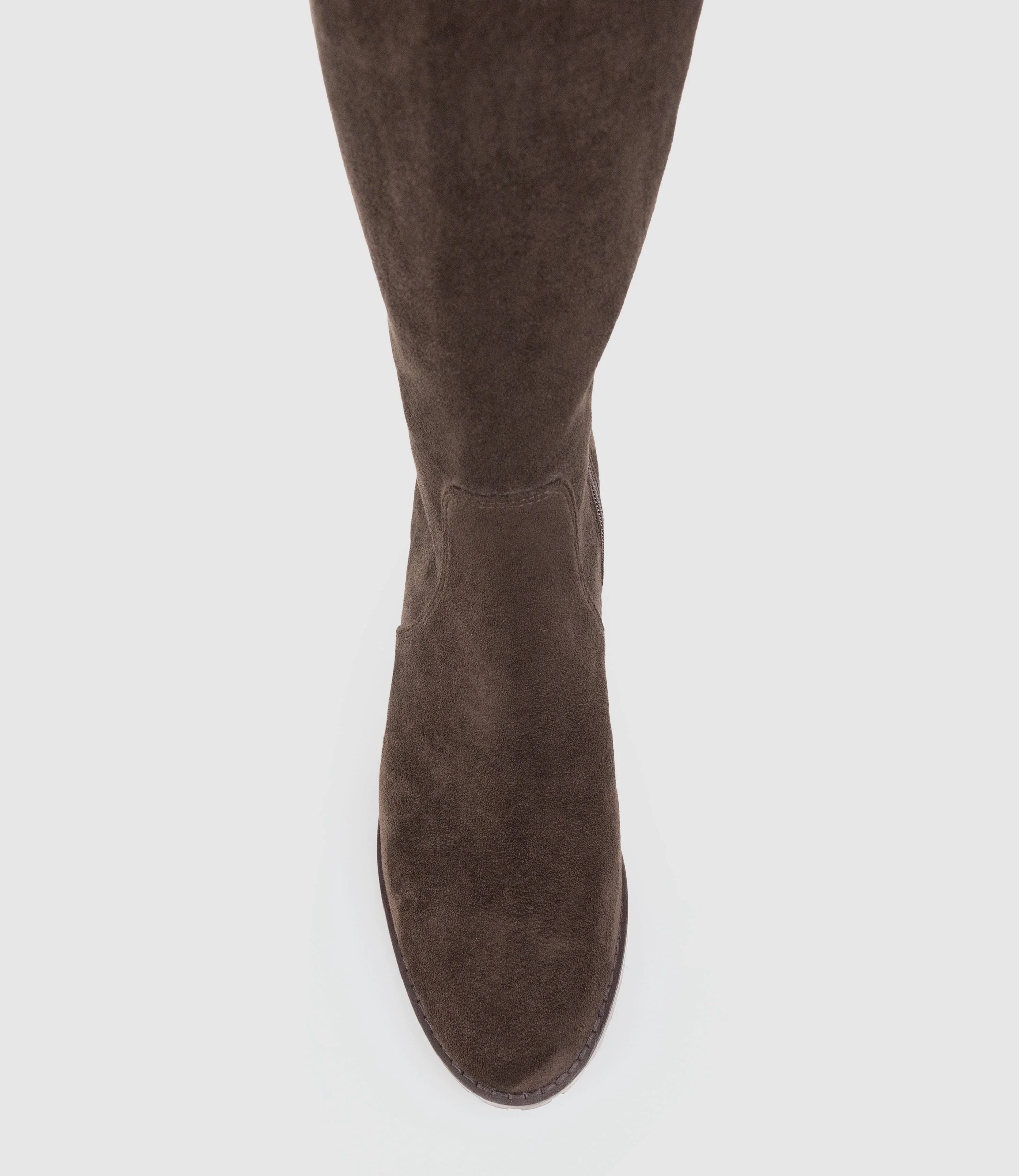 VIM30 Knee High Stretch Boot in Chocolate Suede - Image 6