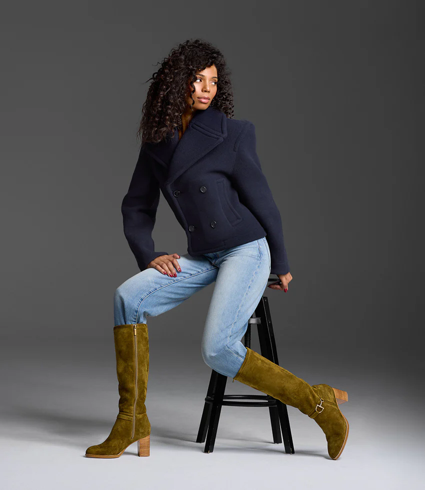 VIRTUAL70 Knee High Boot in Military Suede - Image 2