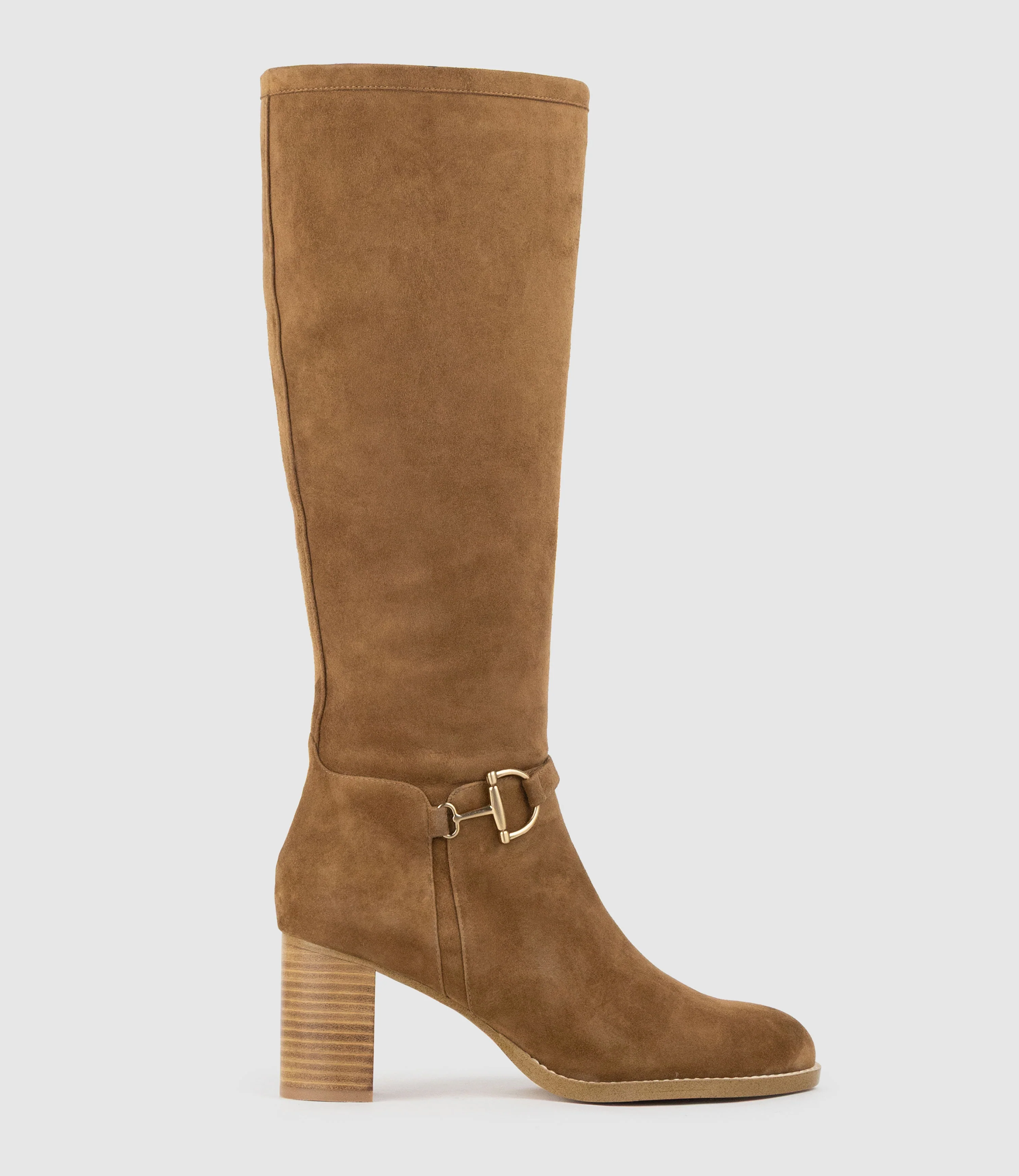VIRTUAL70 Knee High Boot in Tan Suede