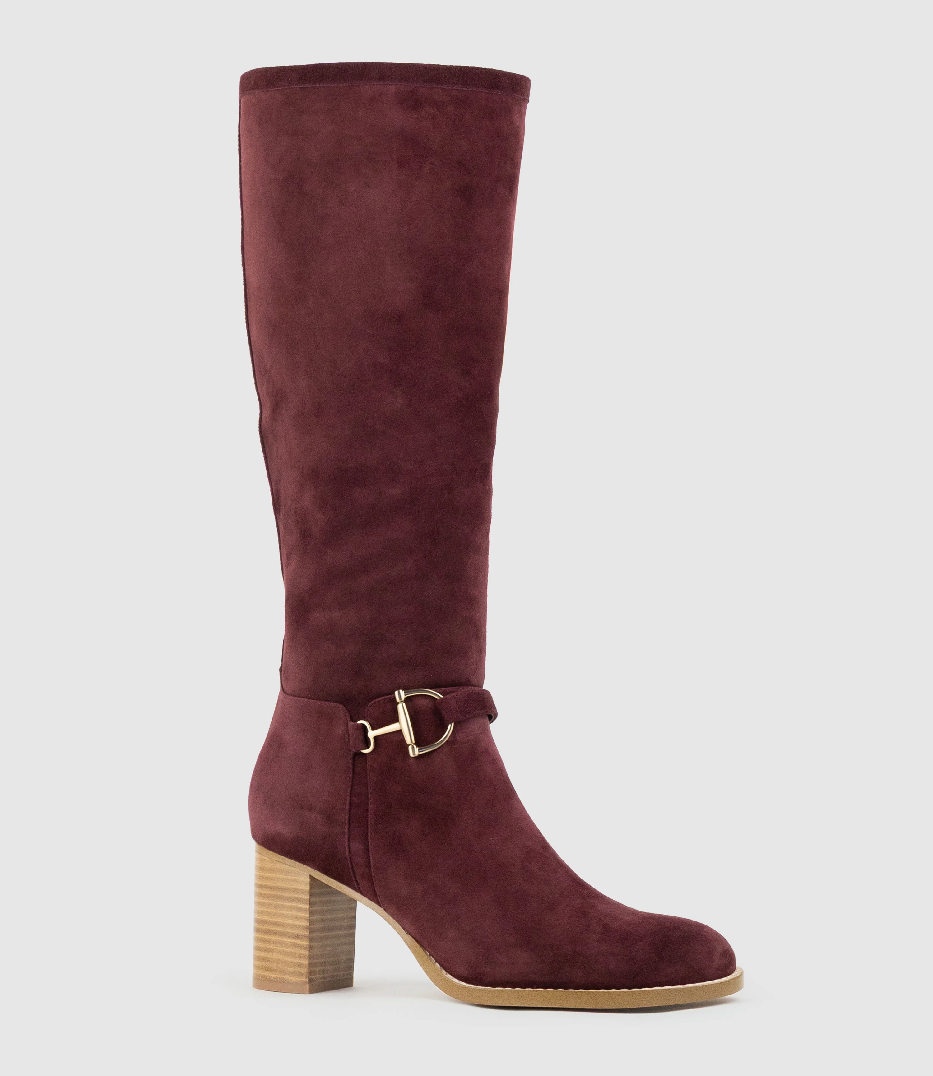 VIRTUAL70 Knee High Boot in Wine Suede - Image 3