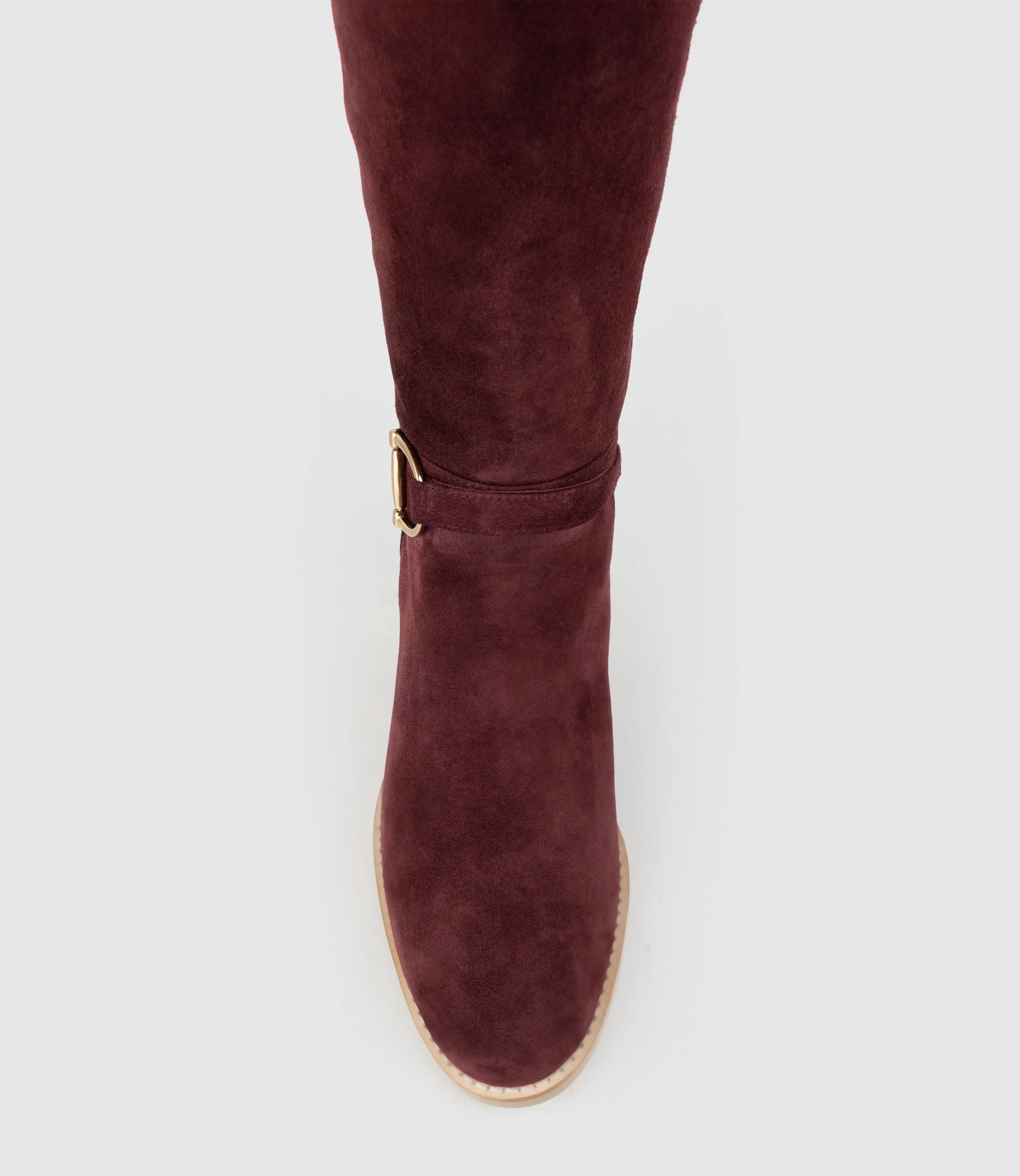 VIRTUAL70 Knee High Boot in Wine Suede - Image 5