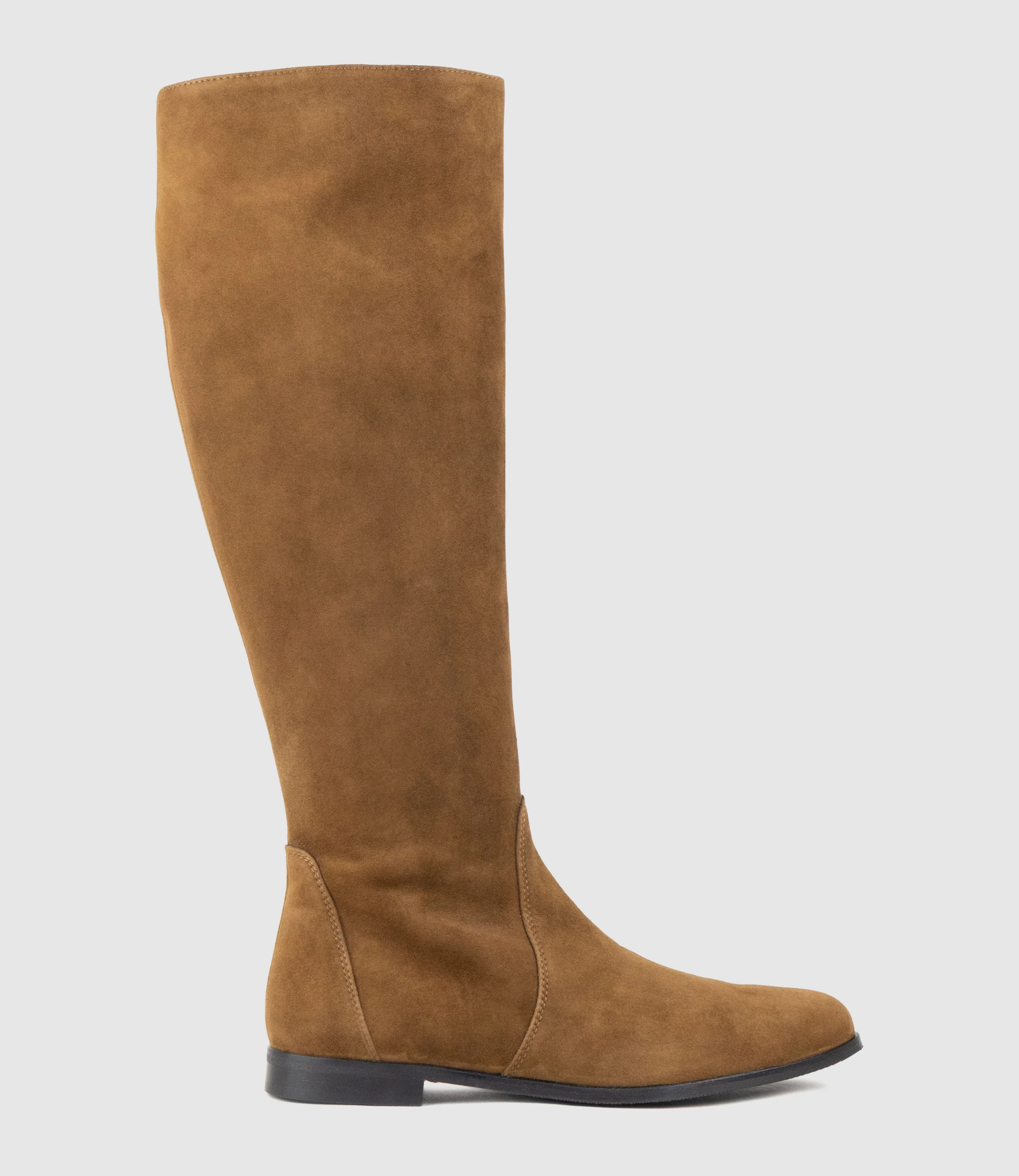 VISTERE Relaxed Knee High Boot in Tan Suede