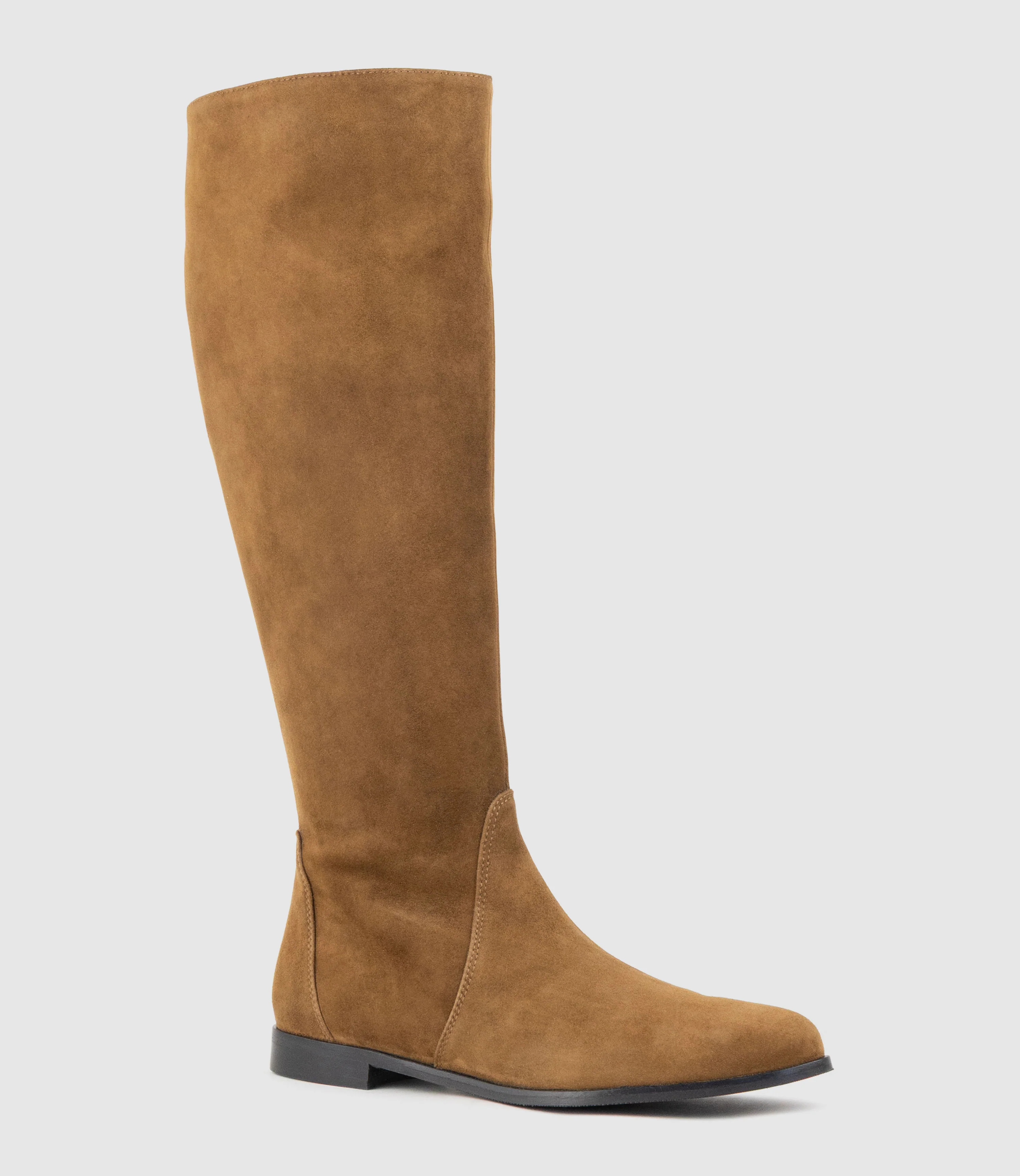 VISTERE Relaxed Knee High Boot in Tan Suede - Image 2