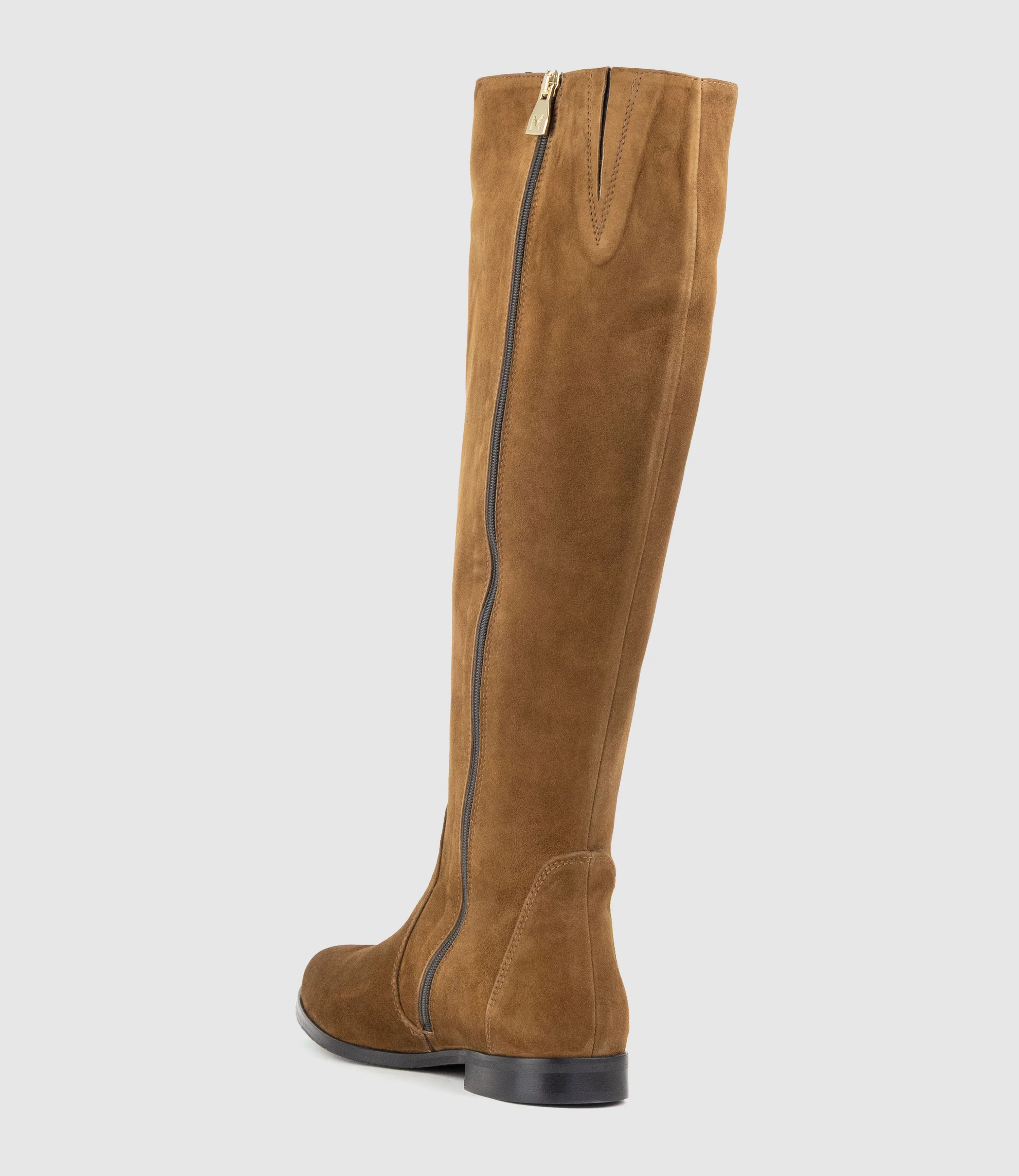 VISTERE Relaxed Knee High Boot in Tan Suede - Image 3