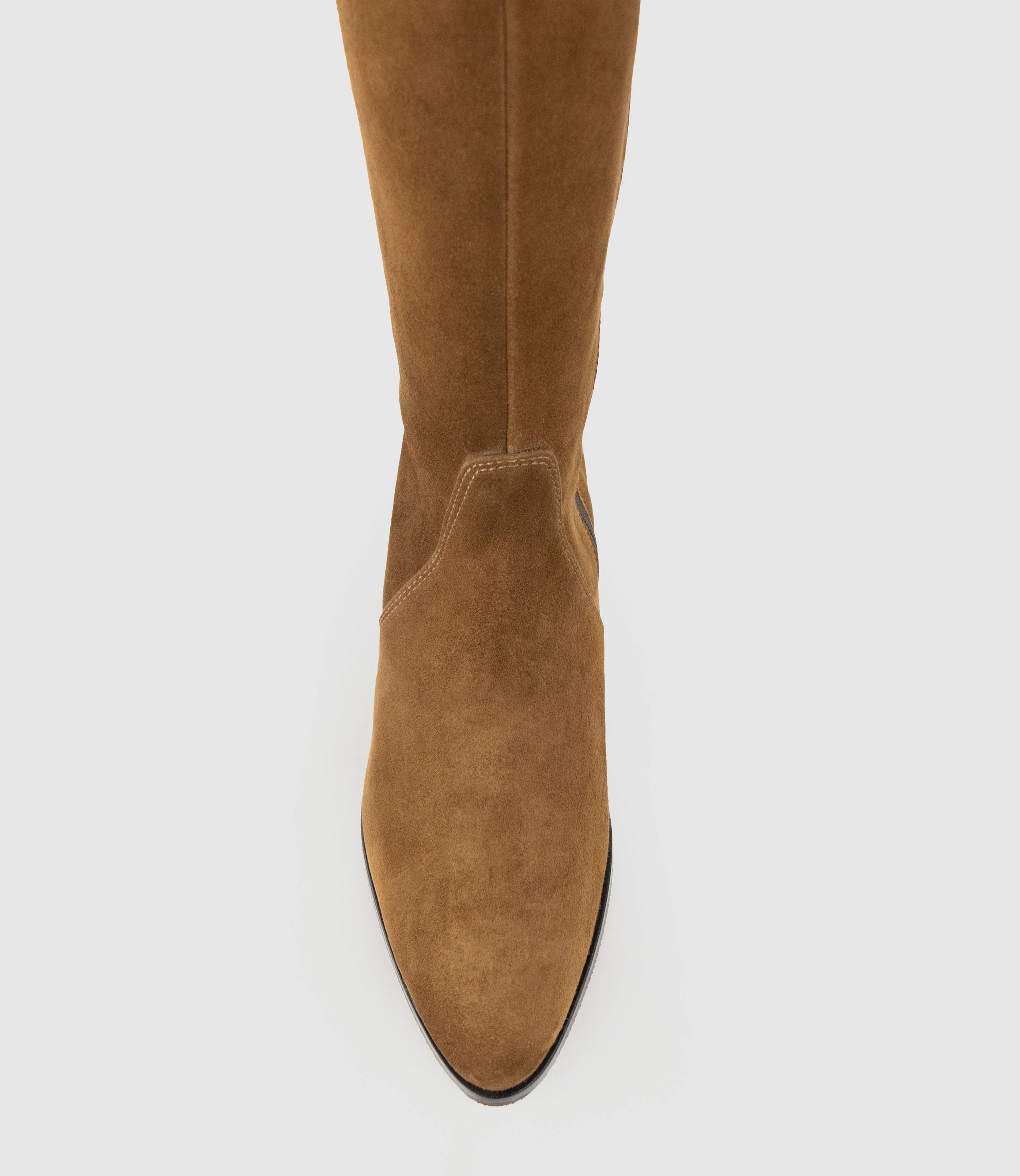 VISTERE Relaxed Knee High Boot in Tan Suede - Image 4