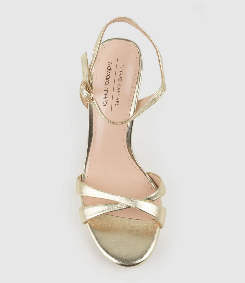 WALTZ110 Crossover Platform Sandal in Pale Gold - Image 6