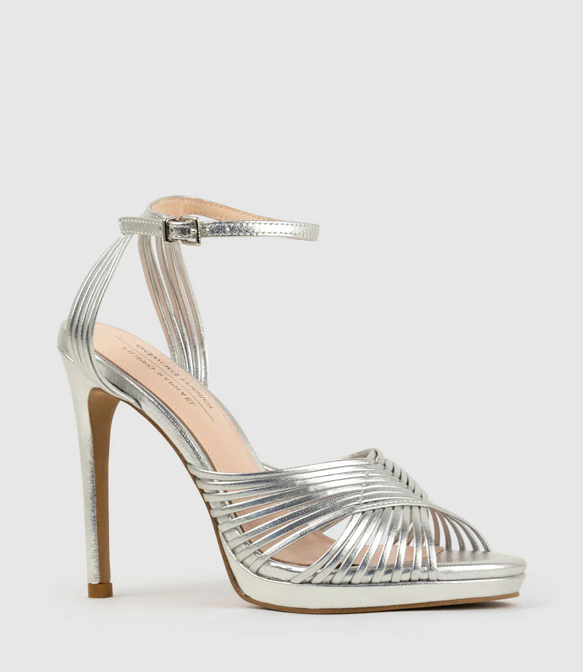WANDA110 Sunray Platform Sandal in Silver - Image 2