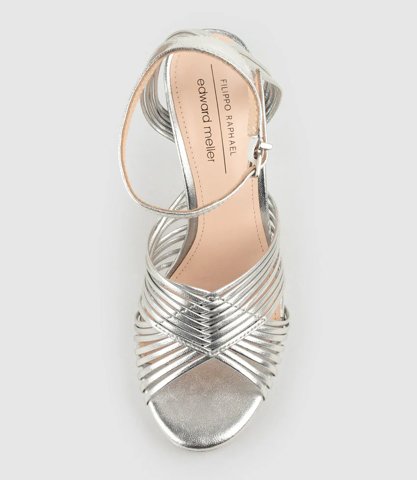 WANDA110 Sunray Platform Sandal in Silver - Image 4